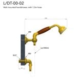  Vòi sen cầm tay gắn tường bằng đồng Carpe & Lyre - L / DT-00-02 