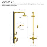  Sen cây gắn tường bằng đồng Carpe & Lyre - L / DT-X4-2C 