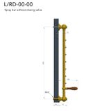  Thanh phun nước massage gắn tường bằng đồng Carpe & Lyre - L / RD-00-00 