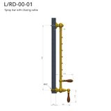  Thanh phun nước massage gắn tường bằng đồng Carpe & Lyre - L / RD-00-00 