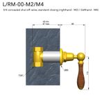  Valve khóa nước âm tường cỡ 3/4 bằng đồng Carpe & Lyre - L / RM-00-M2 