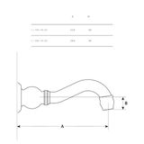 Vòi nước bồn tắm gắn tường bằng đồng Carpe & Lyre - L / RM-Y8-00 