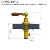  Valve khóa nước gắn thành cỡ 3/4 bằng đồng Carpe & Lyre - L / RP-00-P2 