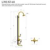  Sen cây gắn tường bằng đồng Carpe & Lyre - L / X0-X2-6A 