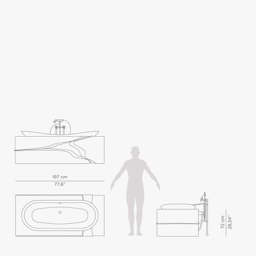  Bồn tắm Lapiaz Black Alu Gold 