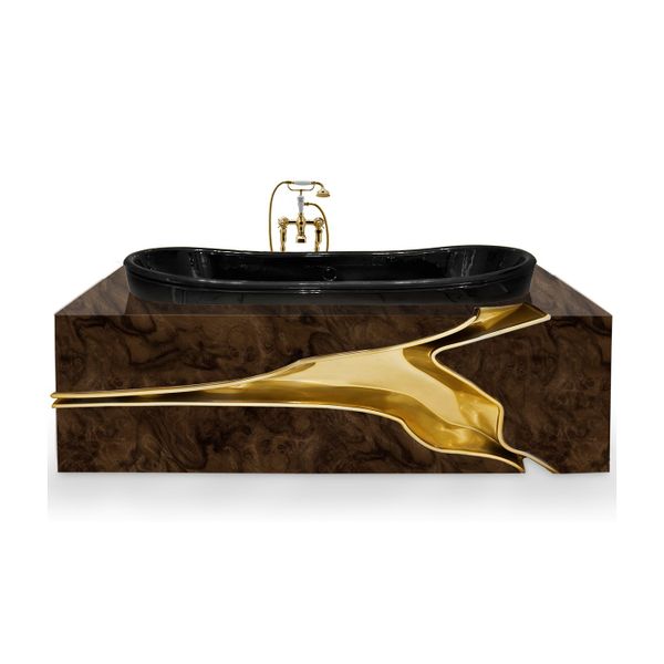  Bồn tắm Lapiaz Black Lacquer Gold 