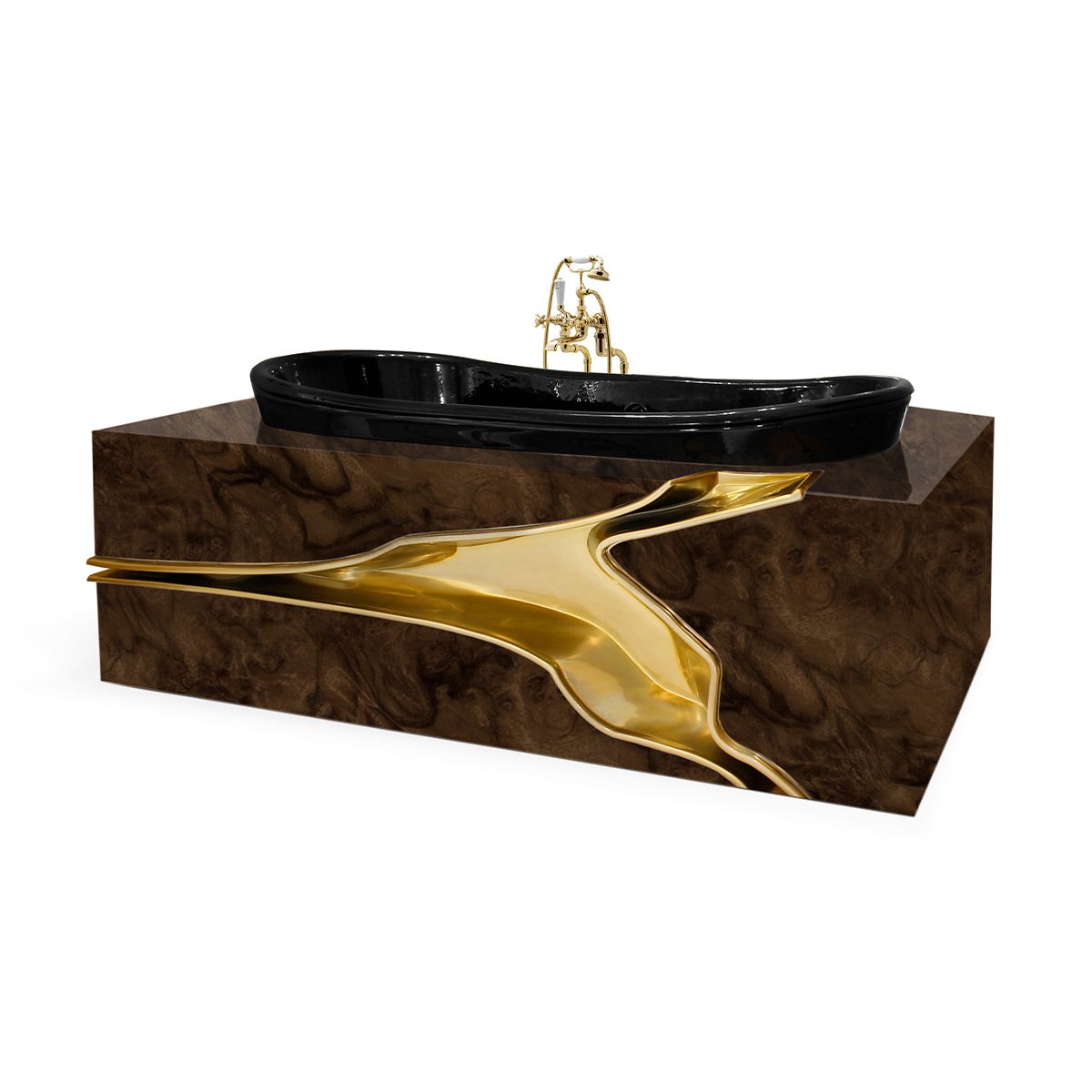  Bồn tắm Lapiaz Black Lacquer Gold 