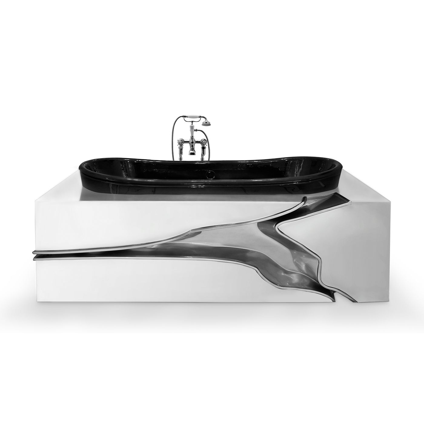  Bồn tắm Lapiaz Black White Silver 