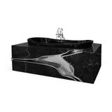  Bồn tắm Lapiaz Marble Black Black Silver 