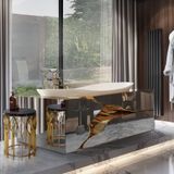  Bồn tắm Lapiaz White Alu Gold 