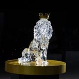  Điêu khắc sư tử đội vương miện trong suốt - Lion 