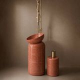  Chậu rửa mặt chân dài bằng đá marble tự nhiên - Lux 
