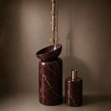  Chậu rửa mặt chân dài bằng đá marble tự nhiên - Lux 