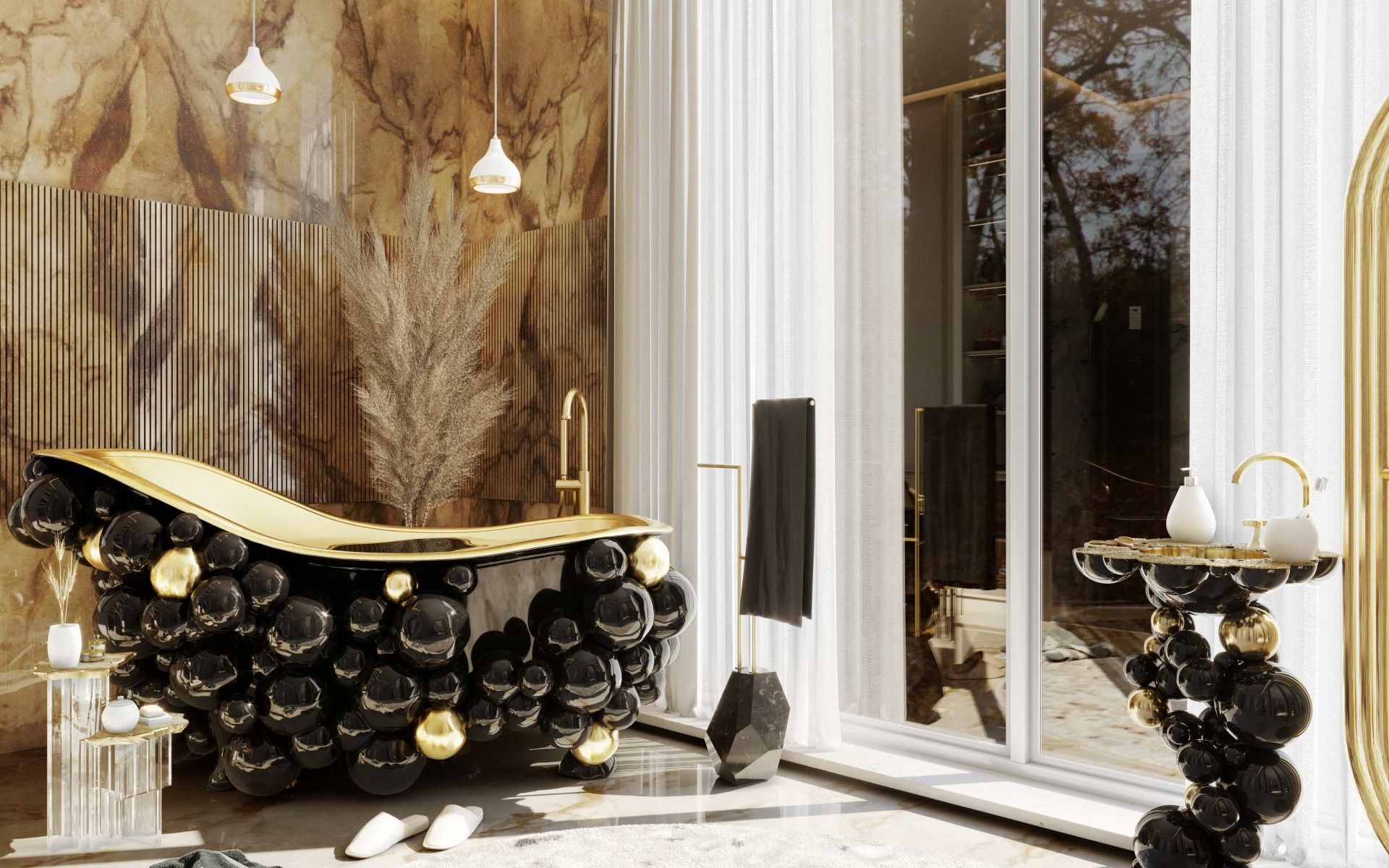  Bồn tắm Newton Black Gold 