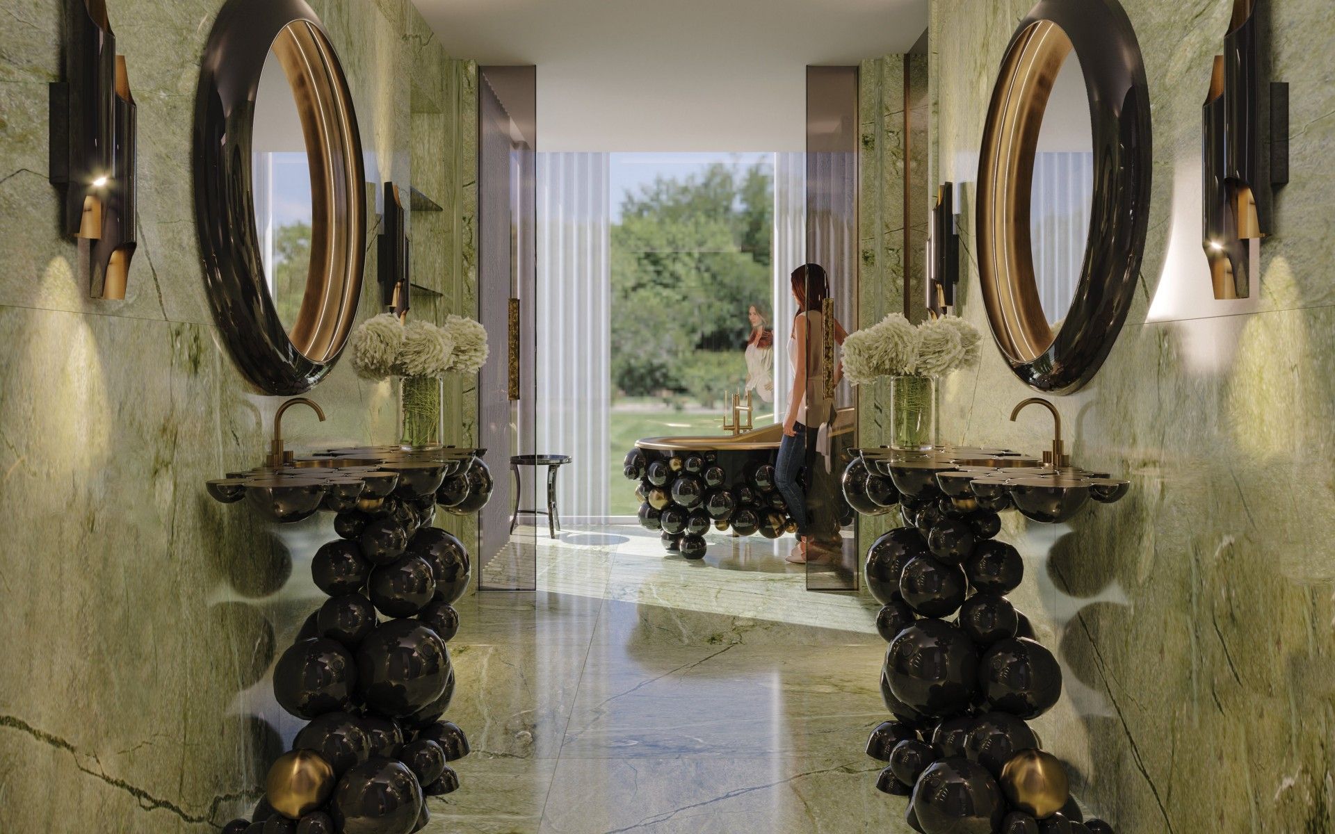  Bồn tắm Newton Black Gold 