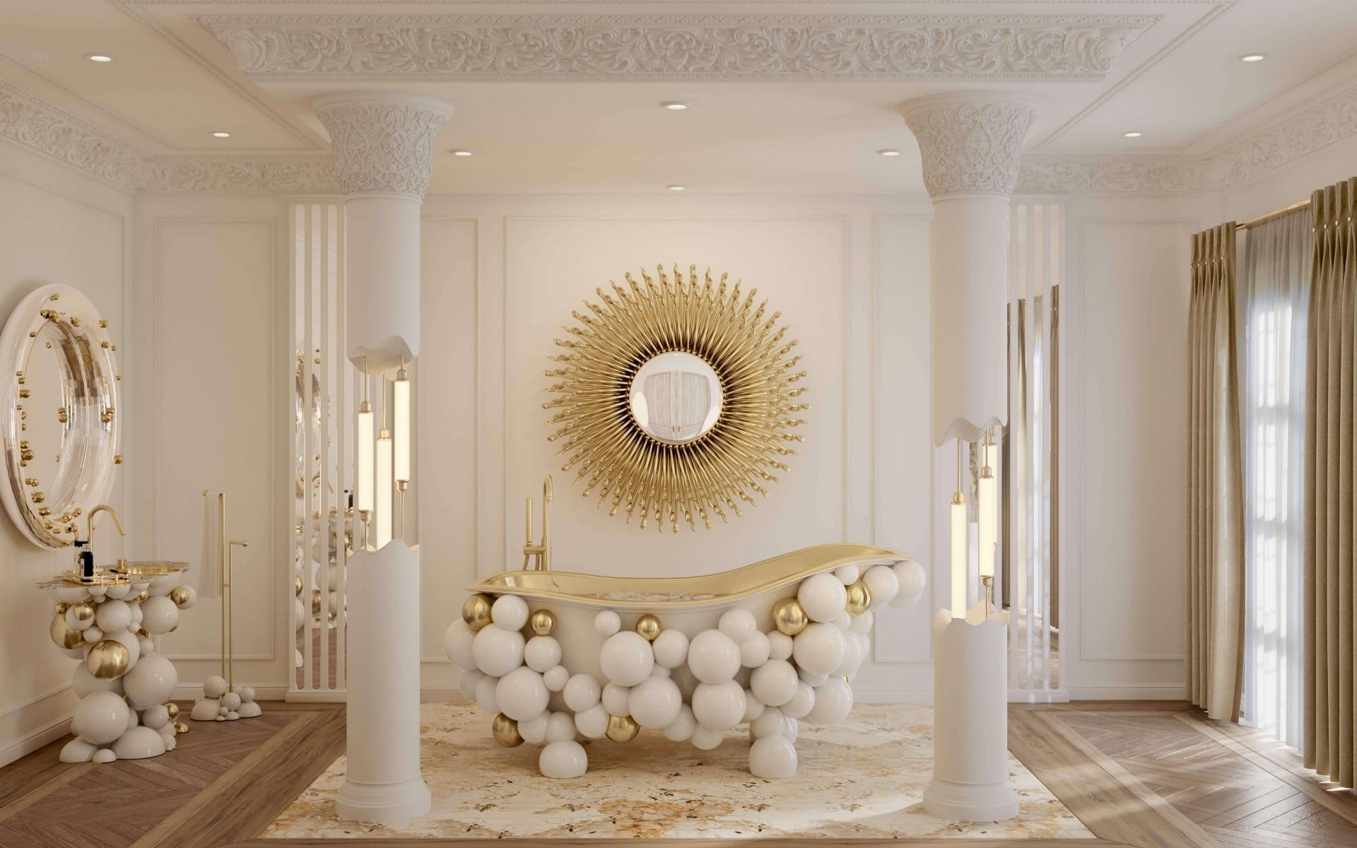  Bồn tắm Newton White Gold 