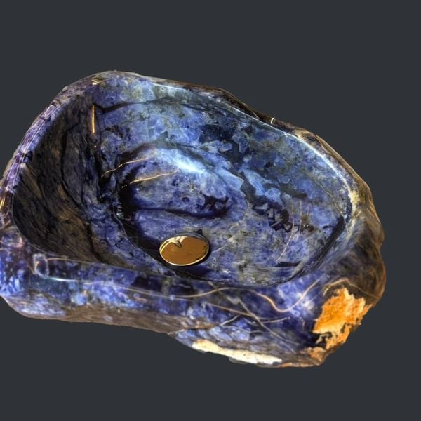  Chậu lavabo đá Azul Sodalite tự nhiên - OAS01 