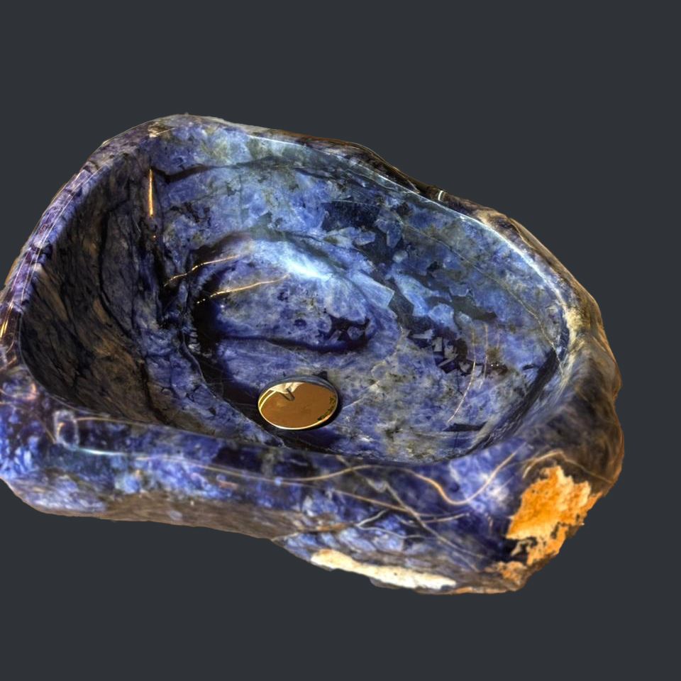  Chậu lavabo đá Azul Sodalite tự nhiên - OAS01 