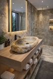  Chậu lavabo đá Crystal tự nhiên - OCHematoid02 