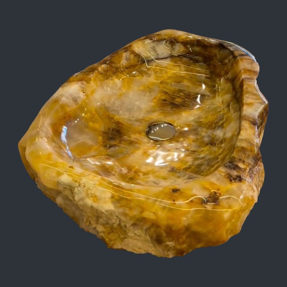  Chậu lavabo đá Crystal tự nhiên - OCHematoid04 