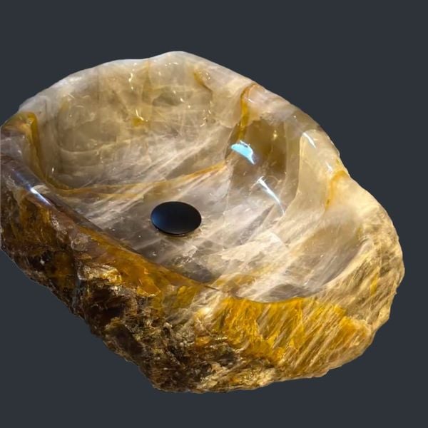  Chậu lavabo đá Crystal tự nhiên - OCHematoid05 