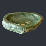  Chậu lavabo đá Verde Quartz tự nhiên - OVQ02 