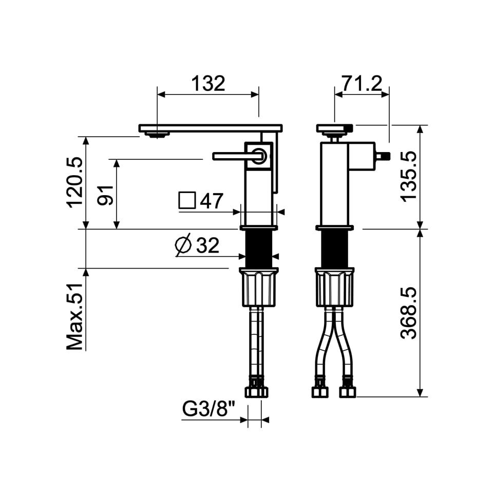  Vòi chậu lavabo SS316L Raptor - RAP0053 