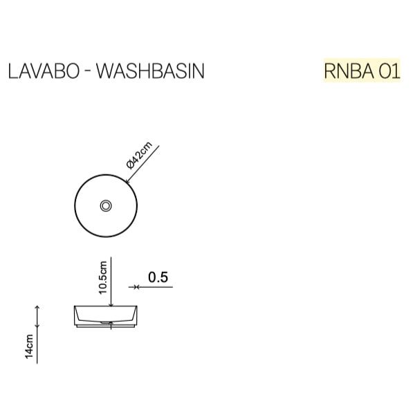  Chậu lavabo solid surface RING 01 