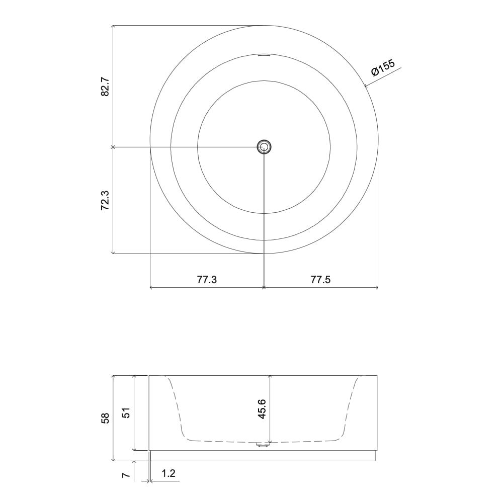  Bồn tắm solid surface RING 01 