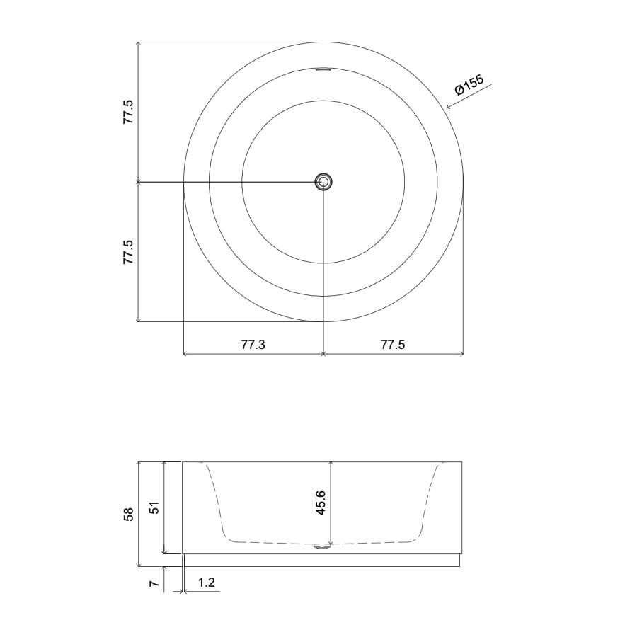  Bồn tắm solid surface RING 02 