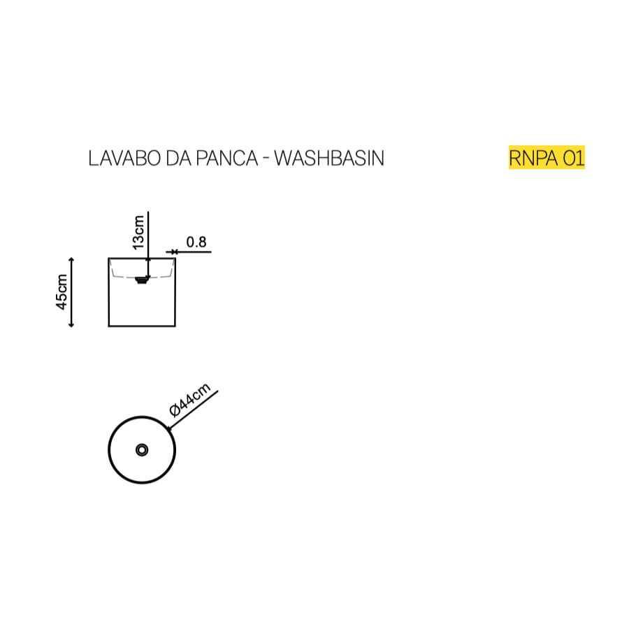  Chậu lavabo đặt bàn trong suốt - RING 01 
