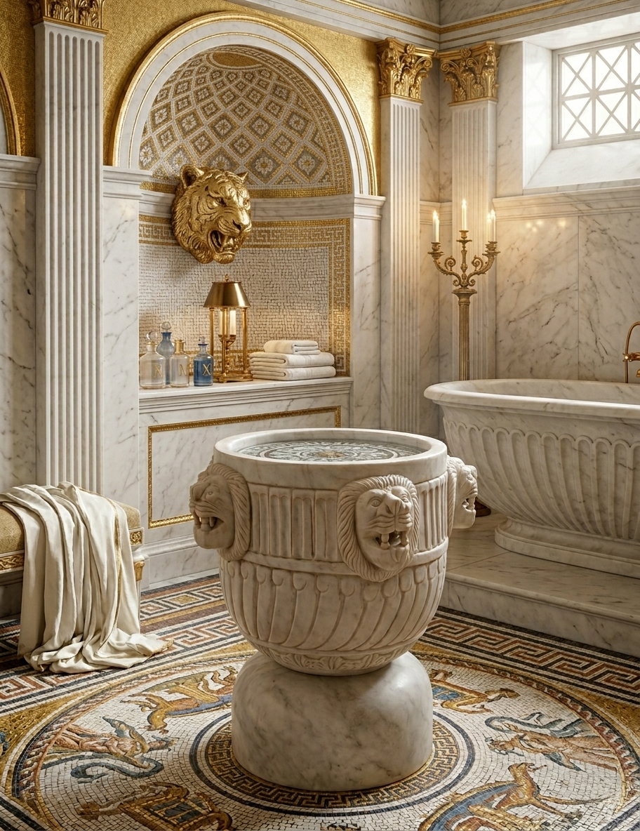  Chậu lavabo đá marble tự nhiên Royal Lion 