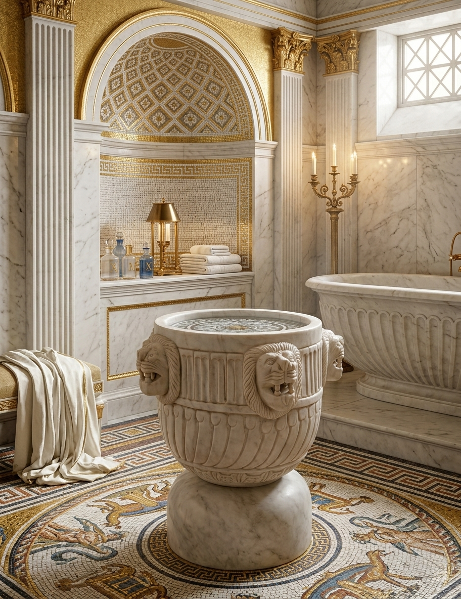  Chậu lavabo đá marble tự nhiên Royal Lion 