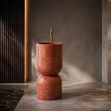  Chậu rửa mặt chân dài bằng đá marble tự nhiên - Sedona 03 