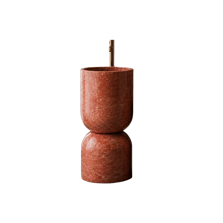  Chậu rửa mặt chân dài bằng đá marble tự nhiên - Sedona 03 
