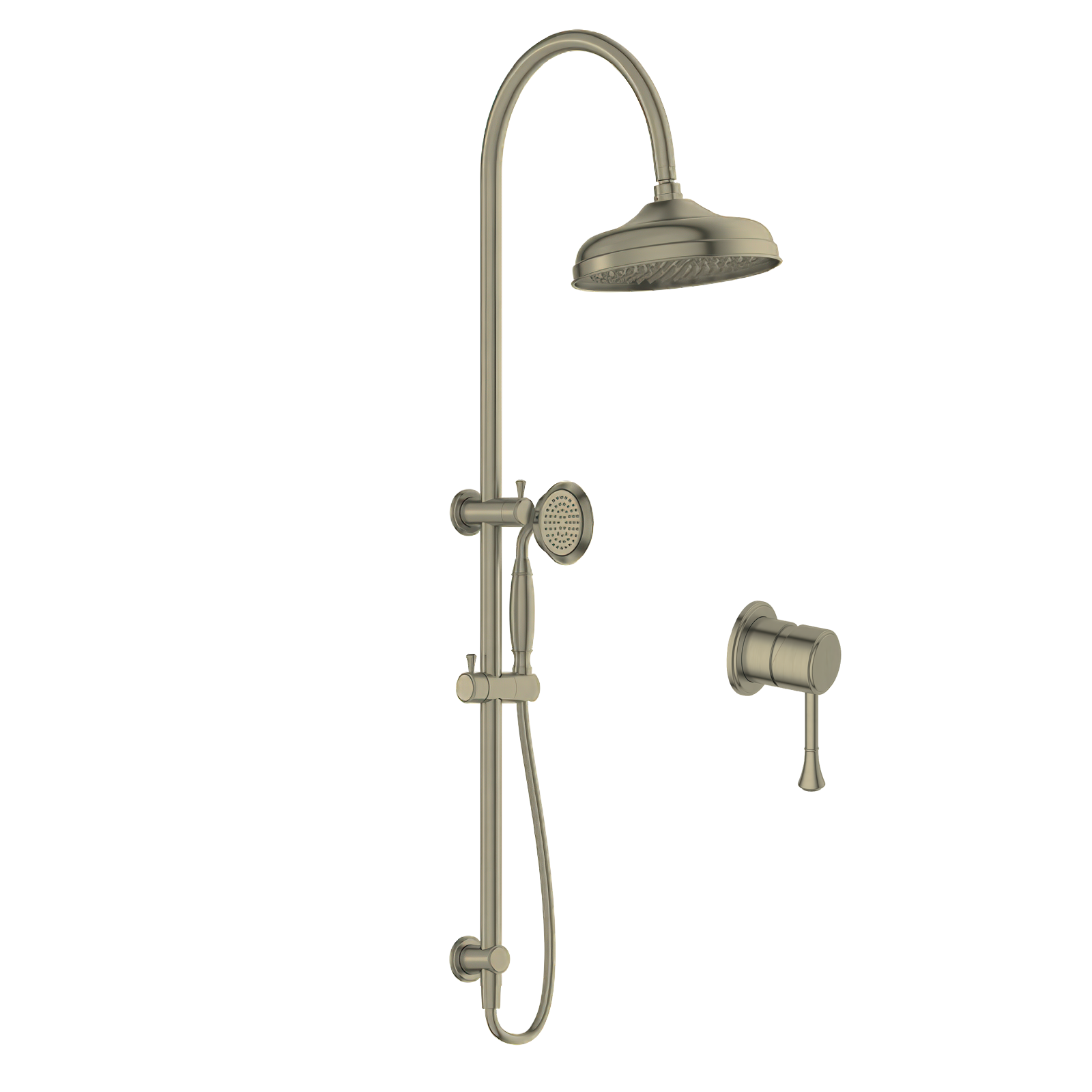  Sen cây gắn tường có vòi sen cầm tay bằng đồng Calma ZBG - WS878-WS875 