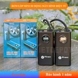 Bơm lốp mini di động cầm tay dùng pin sạc cao cấp màn hình điện tử 