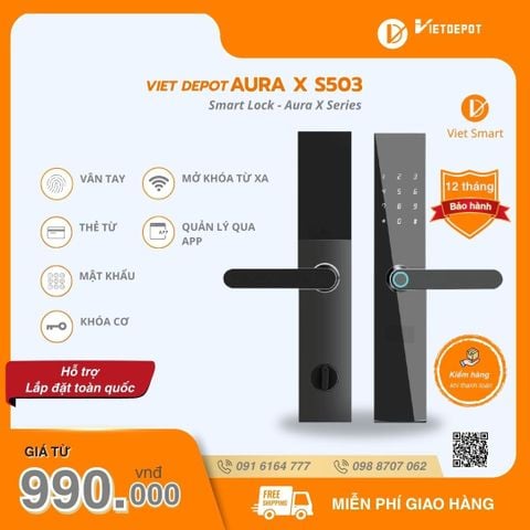  Khóa cửa thông minh Viet Depot Aura X S503 
