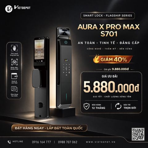  Khóa cửa thông minh Viet Depot Aura X Pro Max S701 