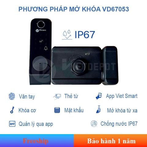  Khóa cửa cổng thông minh Viet Depot Aura S503-G 