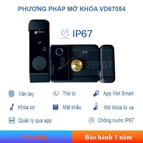  Khóa cửa cổng thông minh Viet Depot Aura S504-G 