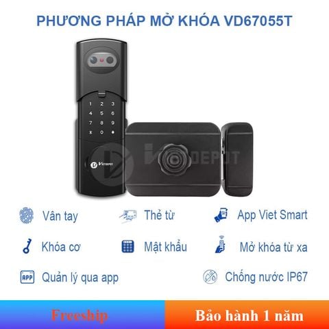  Khóa cửa cổng thông minh 1 chiều VD67055T 
