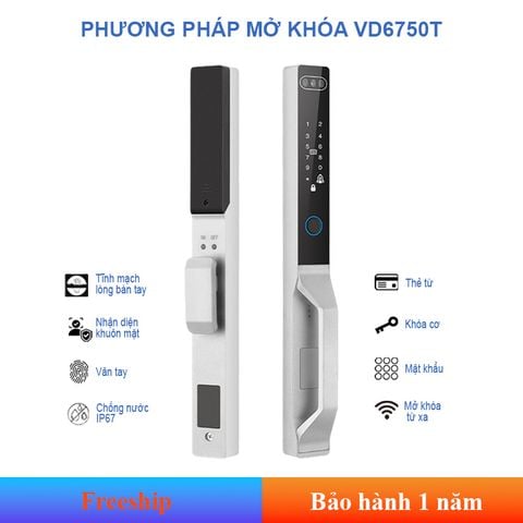  Khóa cửa nhôm thông minh VD6750T 