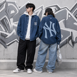 Áo Sơ Mi MLB Denim Basic Mega Logo Indigo - 3ADRB0641-50INS - 1346