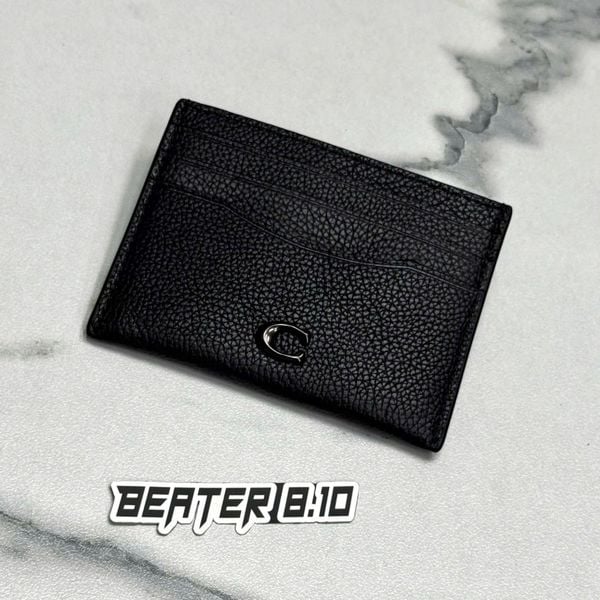 837 - Ví Coach Slim Bill Canvas Dáng Gập Đứng C Metal Black - CC129