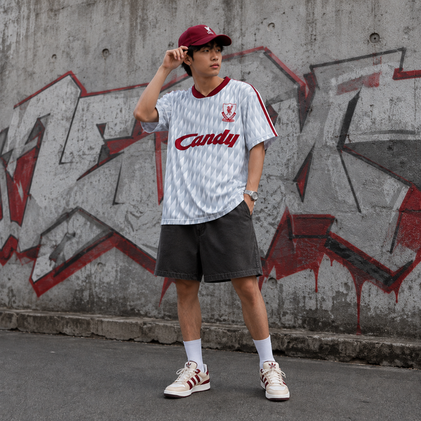 Áo Bóng Đá Nam LFC Candy Away Jersey Liverpool Gray -  A13347 - 1424
