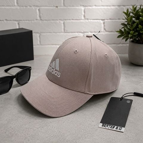 Mũ Nón Adidas Cotton Baseball Cap Wonder Taupe White - IC9696 - 1182