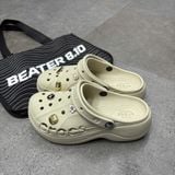 568 - Dép Sandal Clog Unisex Crocs Baya Platform Kem - 208186-11S