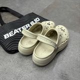 568 - Dép Sandal Clog Unisex Crocs Baya Platform Kem - 208186-11S