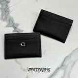 833 - Ví Coach Nam Card Wallet With Signature C Gold Black - CM436